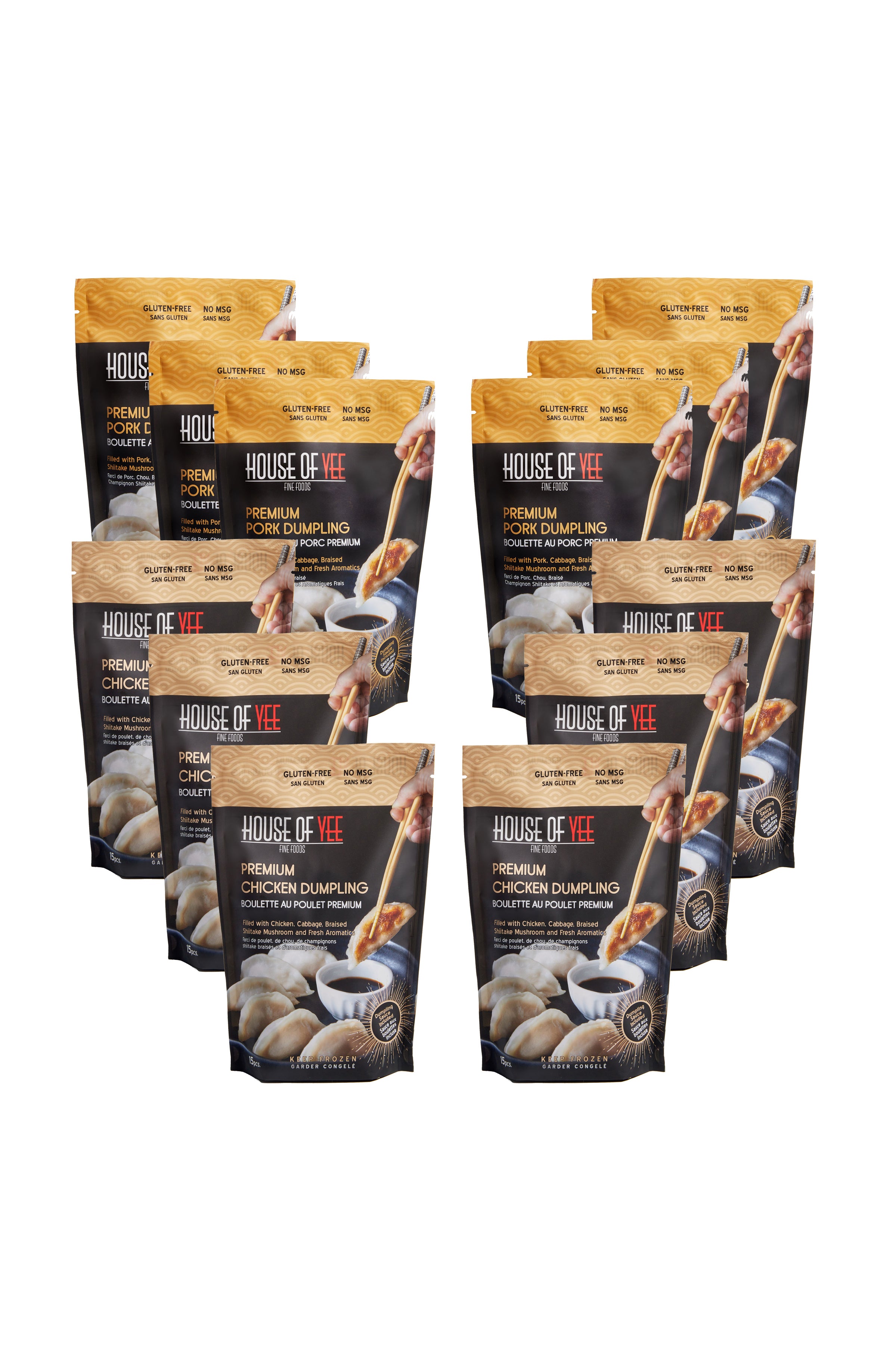 Yee's Meat Lovers Dozen Dumplings ($12 Per Pack)