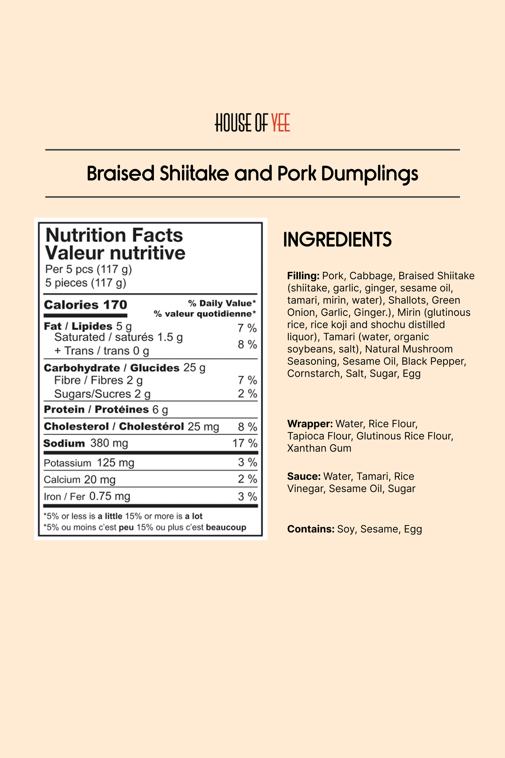 Yee's Pork Half Dozen Dumplings